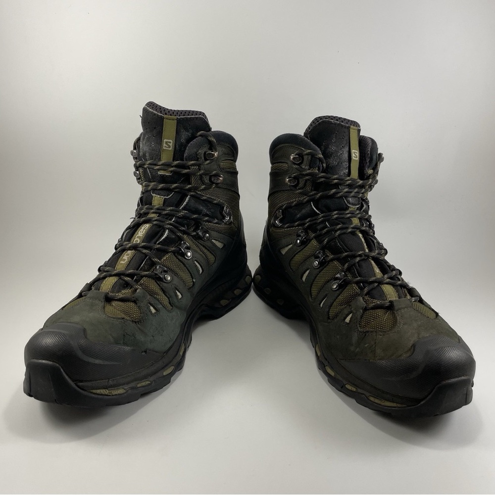 Salomon Quest D  GTX Trail Green Hiking Boot Mens Size  Black Green Leather